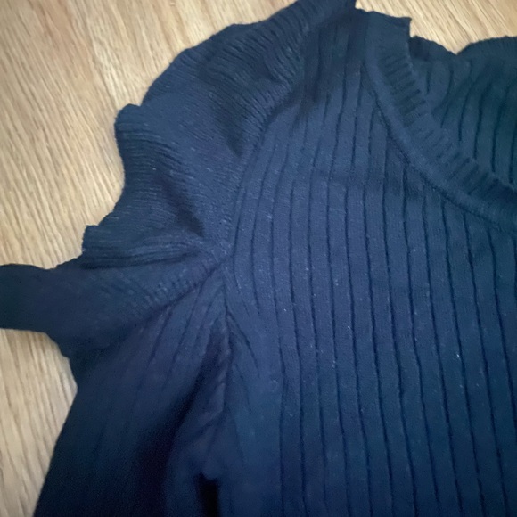 Democracy Navy Ribbed Knit Top - Picture 3 of 6